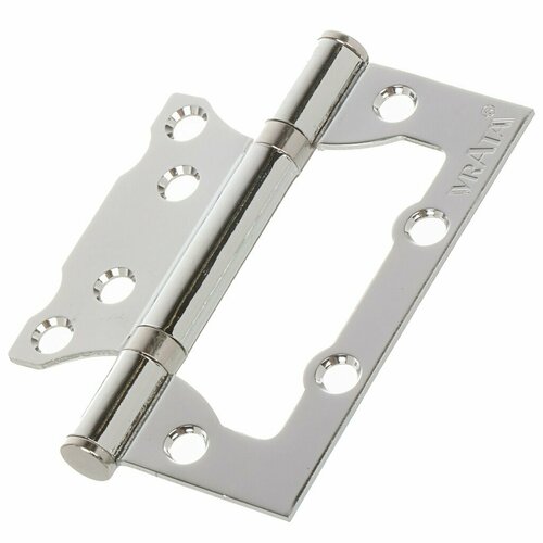 Петля накладная для деревянных дверей Vrata 100x75x2 мм 208312 без врезки флоупак хром 393₽
