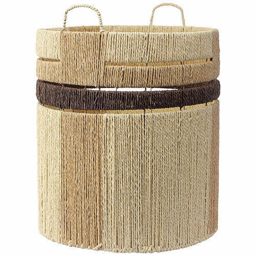 фото Корзина плетеная с ручками большая 80 л bongo chocolate для хранения вещей игрушек белья размер l ethnic tkano tk24-st_ba0001