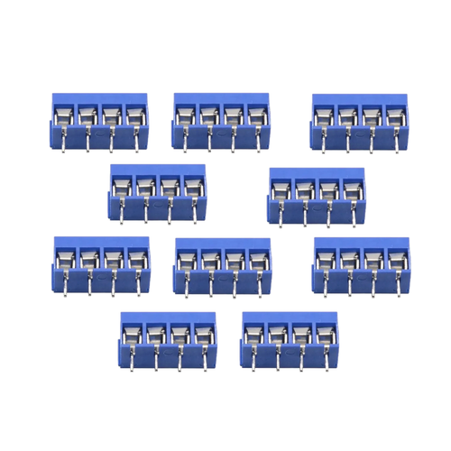 Клеммные зажимы 4х под винт на плату четверные 10 шт 357₽