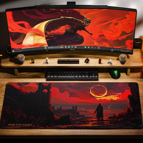 Изображение товара Игровой коврик для мыши DigitalRazor Elden Ring pixel Red 900x400x4mm, красный, чёрный
