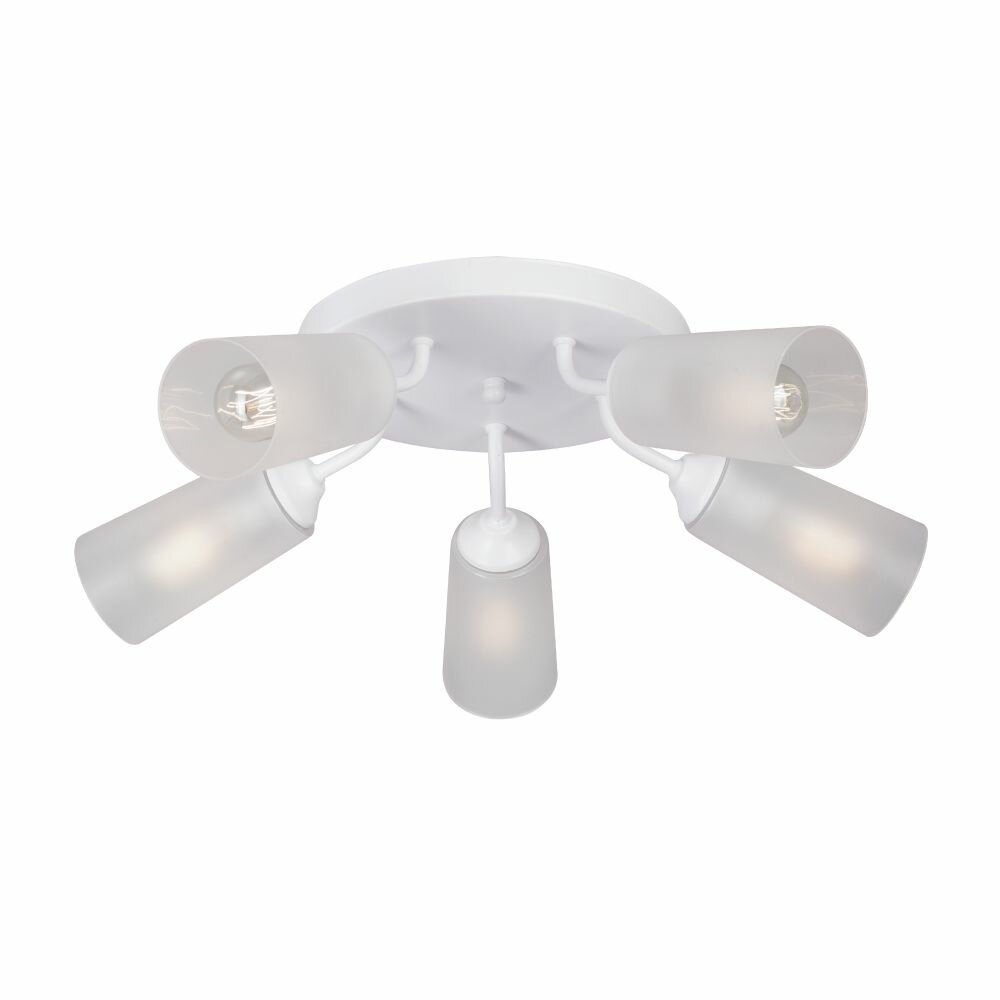 Люстра Vitaluce V3762-0/5PL, 5xE27 Макс. 40Вт Белый, Матовый / Виталюче.