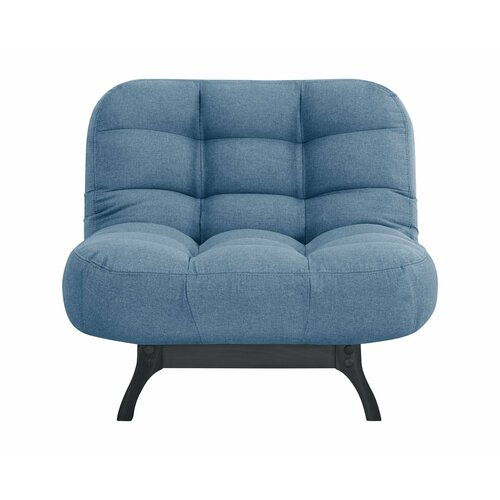 Кресло-кровать Вилсон рогожка Лагуна 795 синяя, массив венге