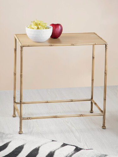 Изображение товара 57-134 Столик интерьерный Бамбук 47х29х47см, Железо, золотистый, Glasar