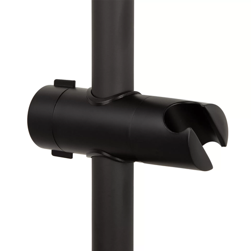 Чёрный скользящий кронштейн универсальный для душевой стойки 500₽