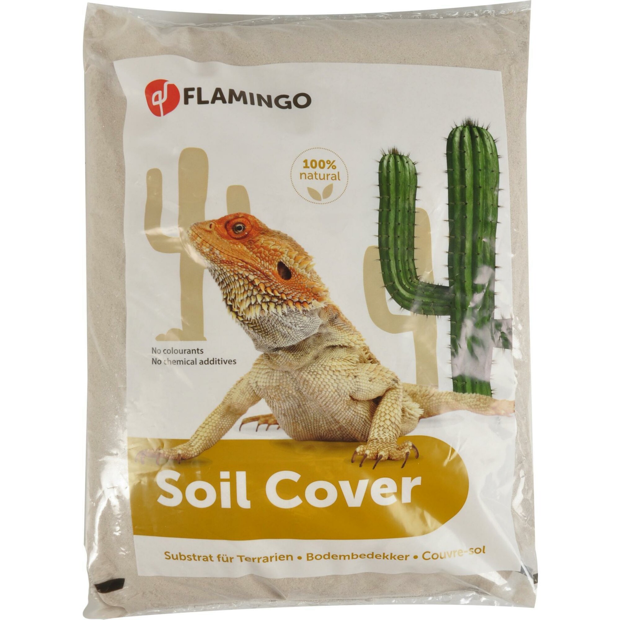 Песок для террариума зерно 02-06мм белый 4 кг Flamingo