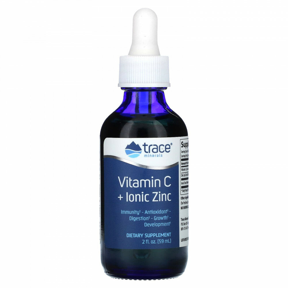 Trace, Ionic Vitamin C + Zinc, жидкая минеральная добавка, 59 мл (2 жидк. Унции)