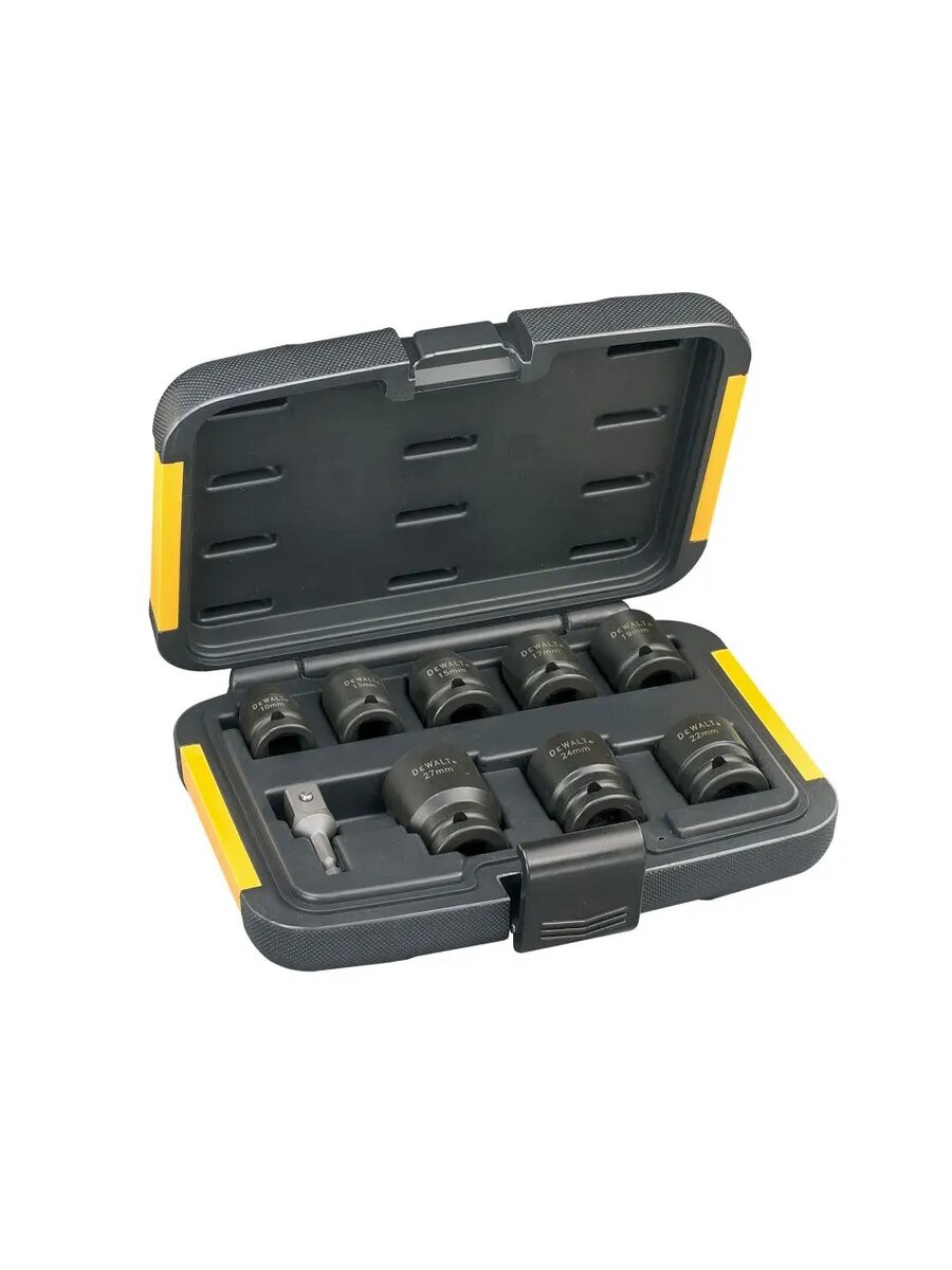 Набор торцевых головок Dewalt DT7507-QZ EXTREME IMPACT 9 шт, в боксе