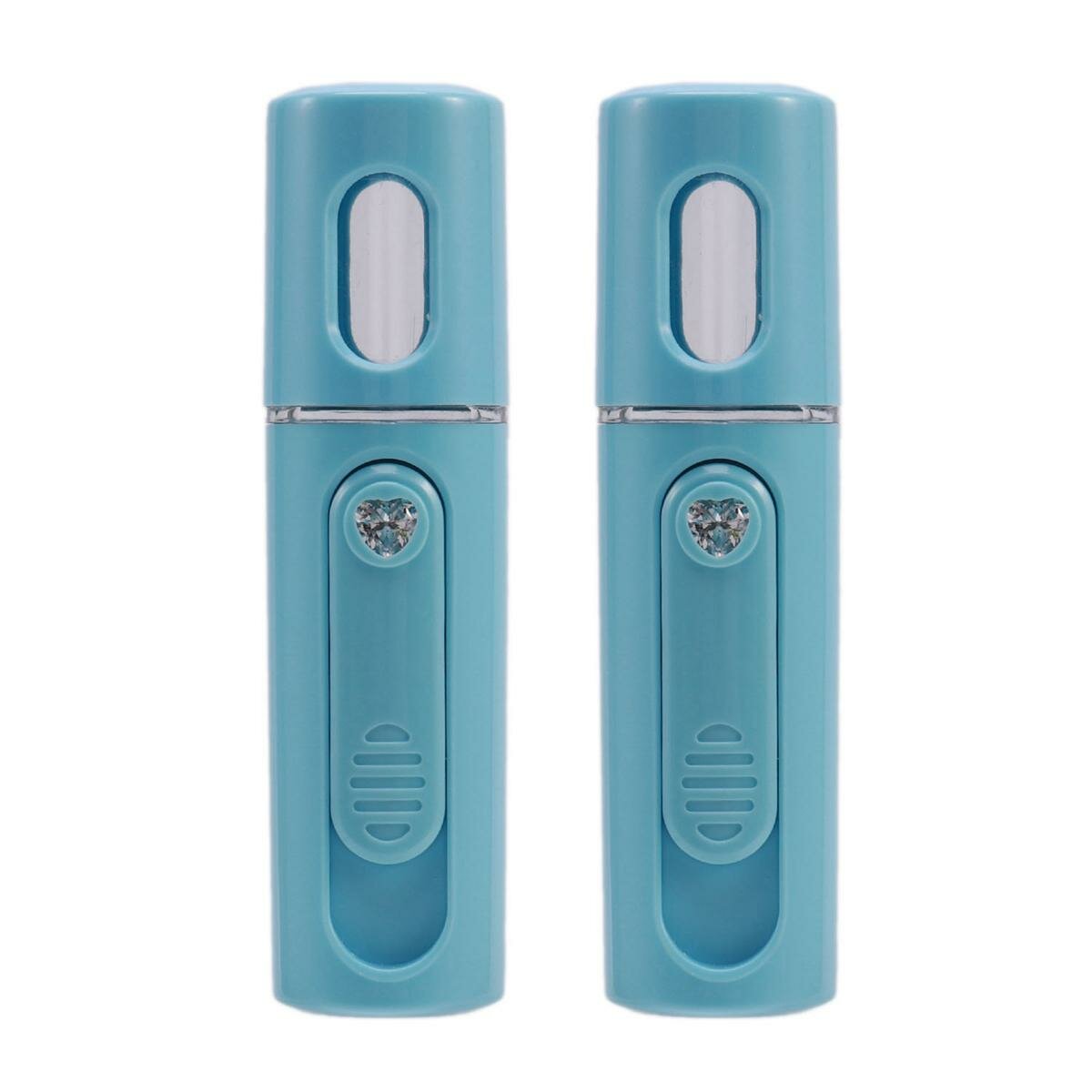 2X отпариватель для лица Nano Steamer Handy Mister Facial Mist Spray Moisture Face Spray перезаряжаемый (синий)