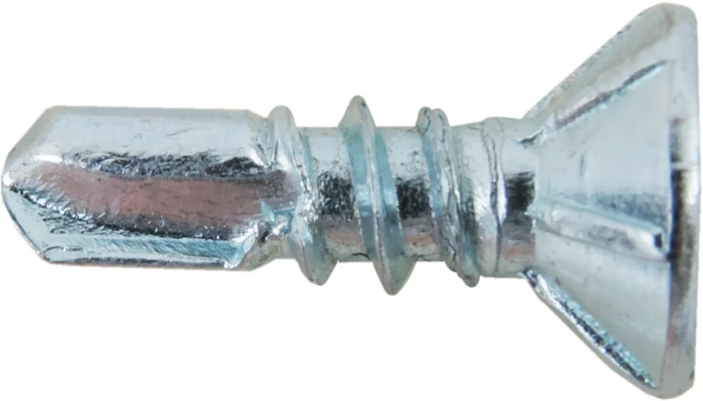 Саморез Стройбат для монтажа окон с буром и потайной головкой из стали цвет цинк 3.9х13мм PH2 12шт. в упаковке / крепеж