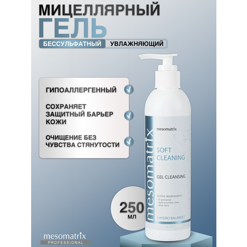 Мягкий очищающий мицеллярный гель Mesomatrix Soft Cleaning 250мл 1490₽