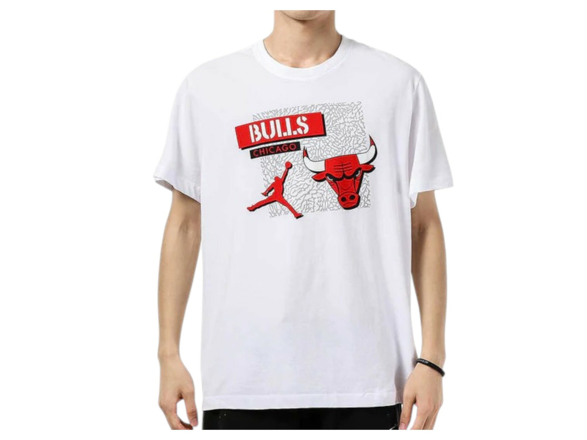 Футболка NIKE Jordan Chicago Bulls Dri-FIT NBA, 1 шт., размер L, белая