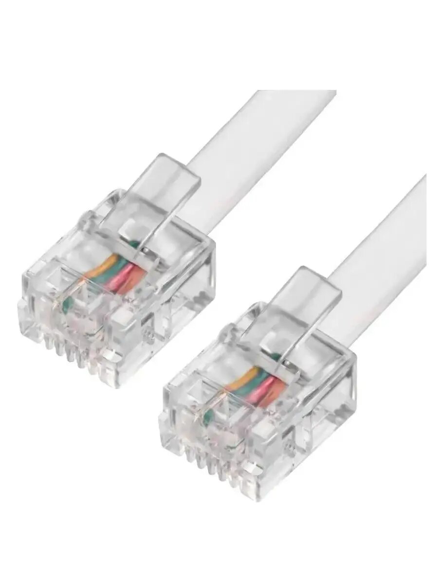 Провод телефон 6P4C 20.0 м белый 4 жилы арт. 6-400