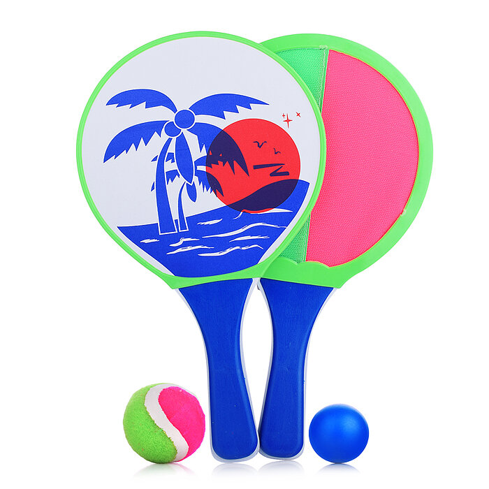 Игровые ракетки Oubaoloon липучки, 2 ракетки, 2 мяча, в сетке