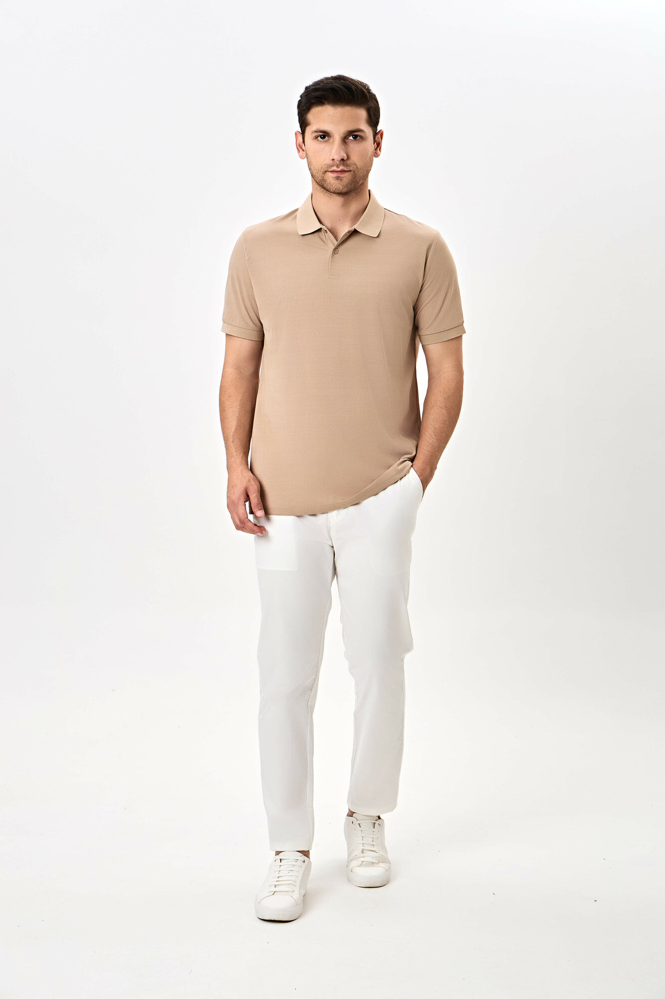 Поло спортивное TERRA PRO, размер S, beige — фото 1