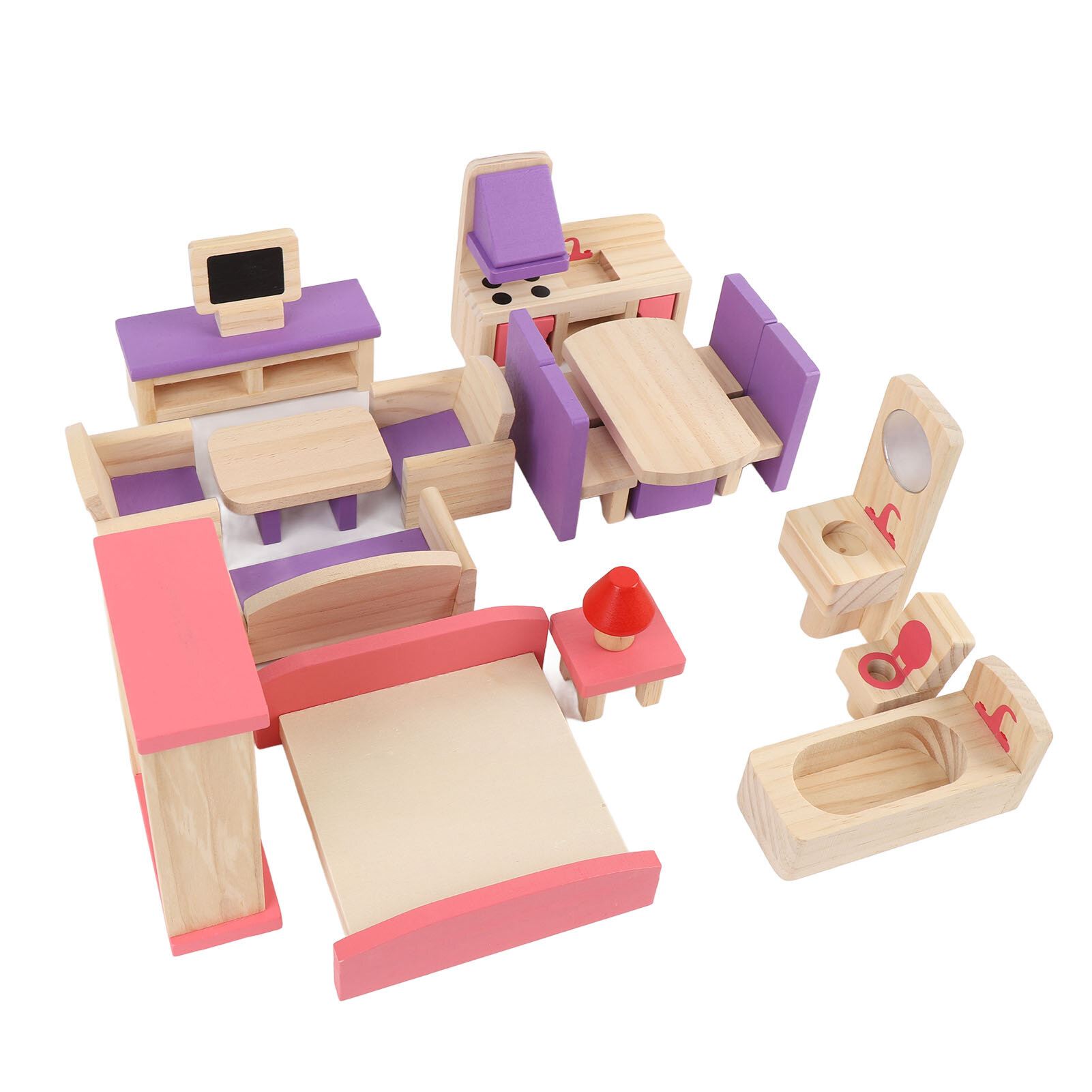Деревянная игрушка-симулятор, детский игровой домик из цельного дерева, небольшой набор игрушек для детей