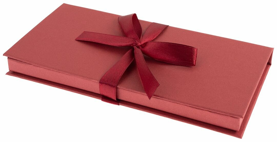 Коробка для денег Дон Баллон Тиснение Микровельвет Цвет Алый 172х83х16 см