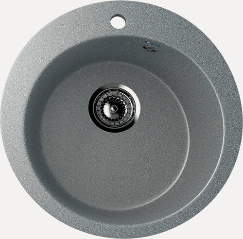 Изображение товара Мойка кухонная Ulgran U-405 -309 49x49, мойка для кухни, серая, матовая, круглая, российская