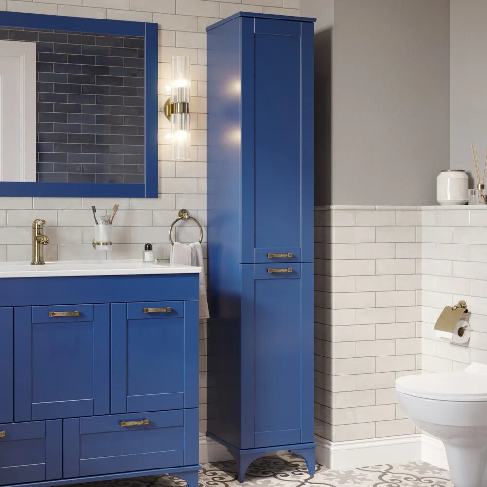 Шкаф пенал для ванной Sanflor Ванесса 2 напольный  34  2 см  в стиле ретро  подвесной