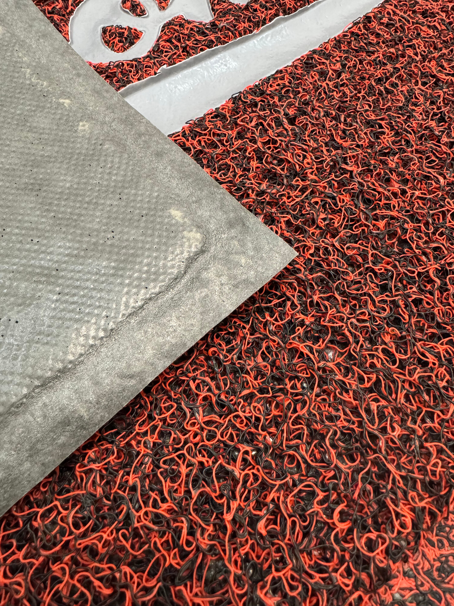 Коврик придверный Sn Carpet Air mat, ПВХ, нескользящая основа, грязезащитный коврик, бордовый 60х90 см