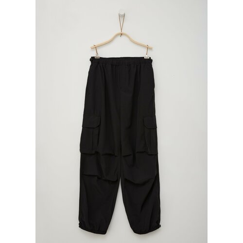 брюки puma для девочек манжеты карманы пояс на резинке размер 128 розовый Брюки s.Oliver, размер 140, черный