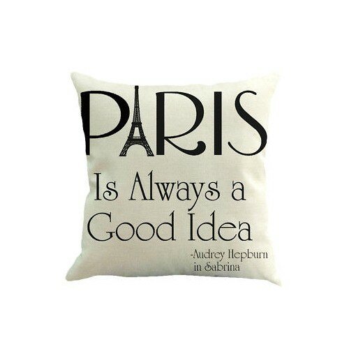 Подушка luxurious romantic retro words quotes наволочка для подушки для изысканного домашнего декора, paris