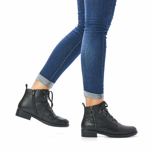 фото Ботинки rieker, размер 41, черный