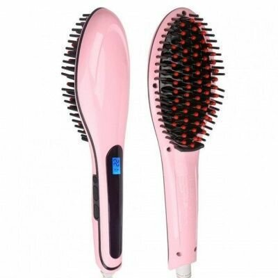 фото Электрическая расческа - выпрямитель Fast Hair Straightener, розовый