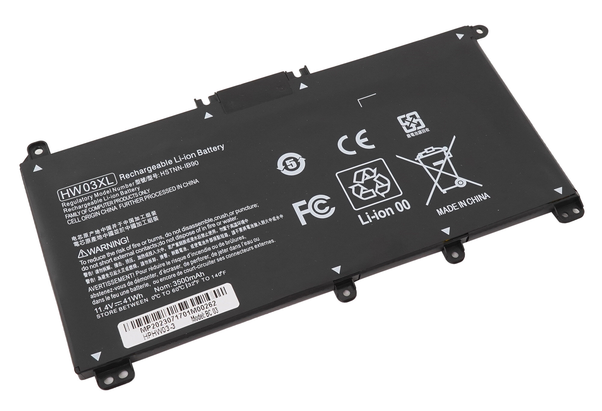 Аккумулятор для HP Pavilion 15-EG 15-EH (HW03XL) 11.34V 41.04Wh черная