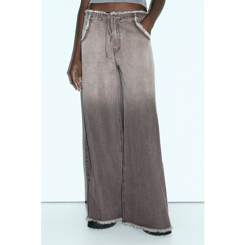 фото Джинсы широкие befree, размер s/170, коричневый