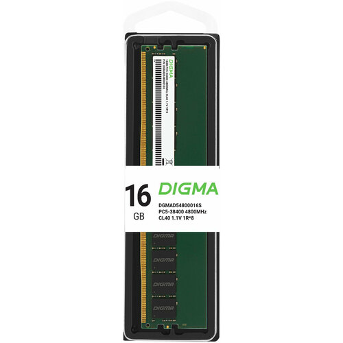 Память DDR5 32GB 4800MHz Digma DGMAD54800032D RTL PC5-38400 CL40 DIMM 288-pin 11В dual rank Ret 1156700₽