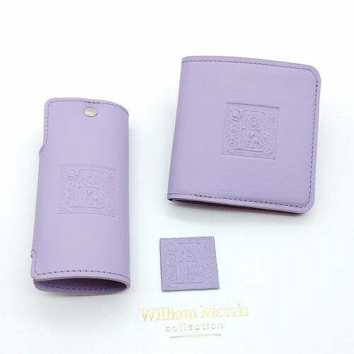 Кошелек William Morris, фактура глянцевая, фиолетовый
