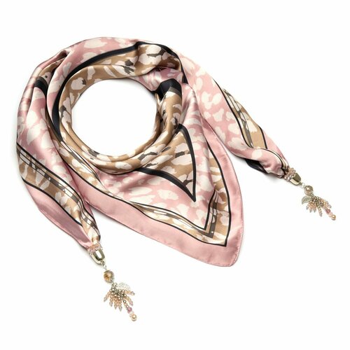 фото Платок foxtrot,90х90 см, бежевый, пыльная роза