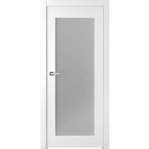 Дверь межкомнатная комплект 600*2000 Кремона 1 эмаль белая со стеклом Мателюкс + доборы 150 мм х 3 шт