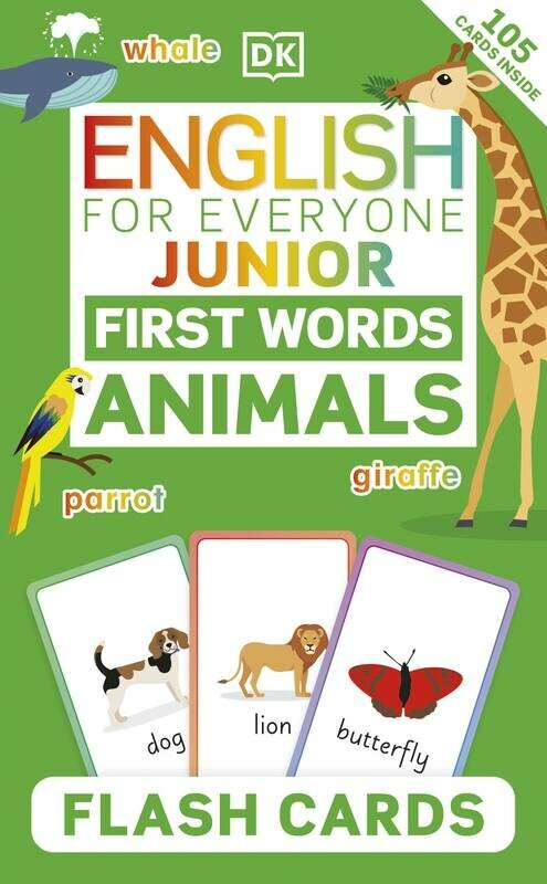 English for Everyone Junior First Words Animals Flash Cards Карточки с животными для малышей Первые слова / Книги на английском языке