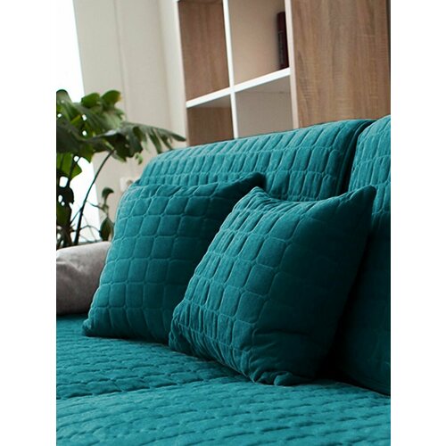 Подушки декоративные 40х40 - 2 шт, IRISHOME, изумрудные, гипоаллергенные, для сна и отдыха