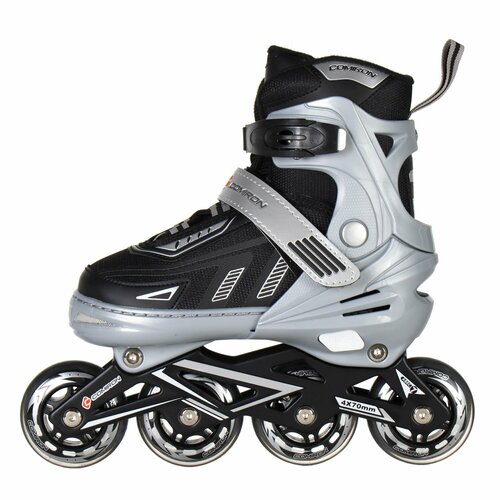 Роликовые коньки раздвижные COMIRON BW-159 M PU колеса 35-38 чёрные 3700₽