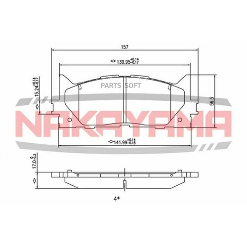 NAKAYAMA P2028NY Торм. коодки перние Toyota Camry 06-