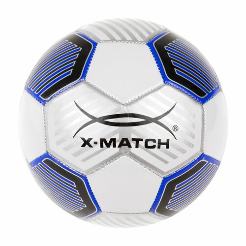 Мяч футбольный бело-синий 5 размер