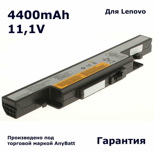 Аккумулятор AnyBatt 4400mAh, для IdeaPad Y500 Y510p 59380404 Y410p 59403041 Y400 (i7) Y410 аккумулятор l11s6r01 для ноутбука lenovo ideapad y400 10 8v 72wh 6300mah черный