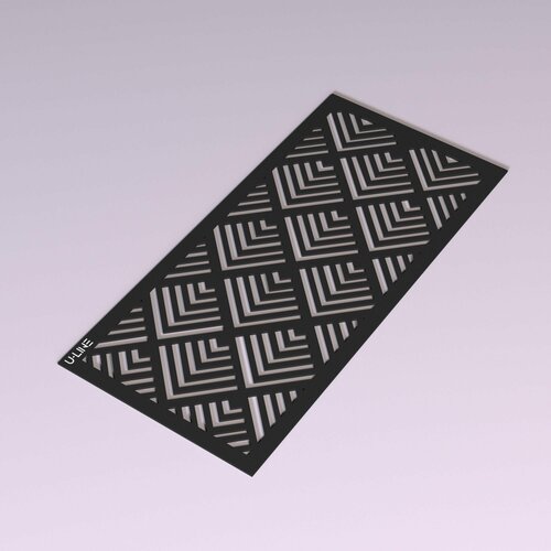 Магнитная вентиляционная решётка U-Line Viper Black 85х225 мм (внутренний 65x205 мм)