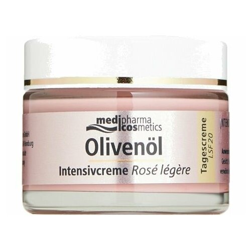 Дневной крем для лица легкий SPF 20 Medipharma Cosmetics Oliven l Intensivcreme Rose legere Tagescreme