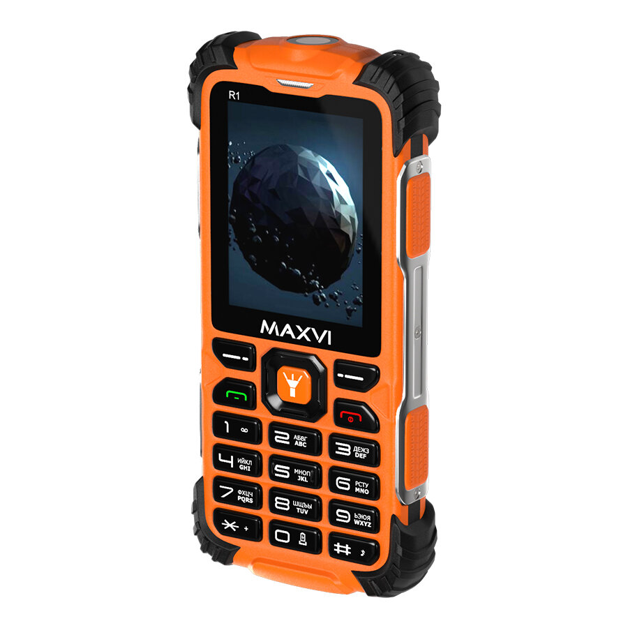 Телефон MAXVI R1, 2 SIM, оранжевый
