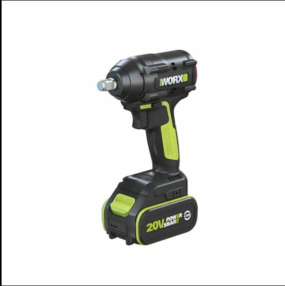 фото Беспроводной ударный гайковерт WORX WU279.3 с бесщеточным мотором 20 В, литиевая батарея 108Wh 2 ЗУ 4.0 Ah, 1/2(12.7mm)/ 20v