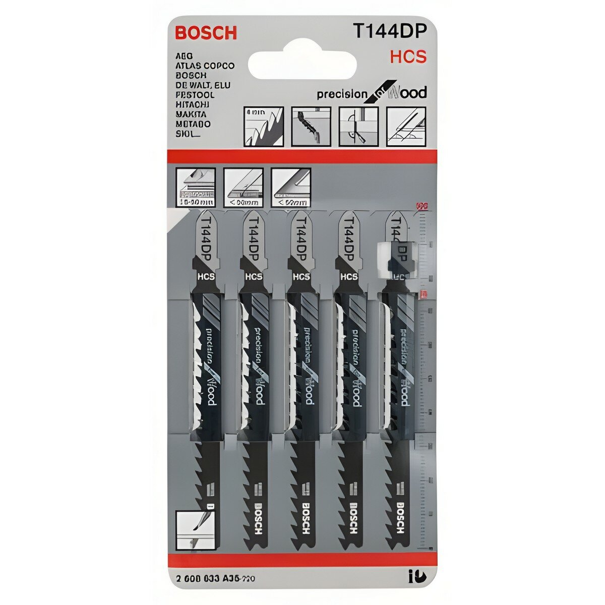 Полотно пильное T 144 DP Precision for Wood (5 шт.) BOSCH 2608633A35