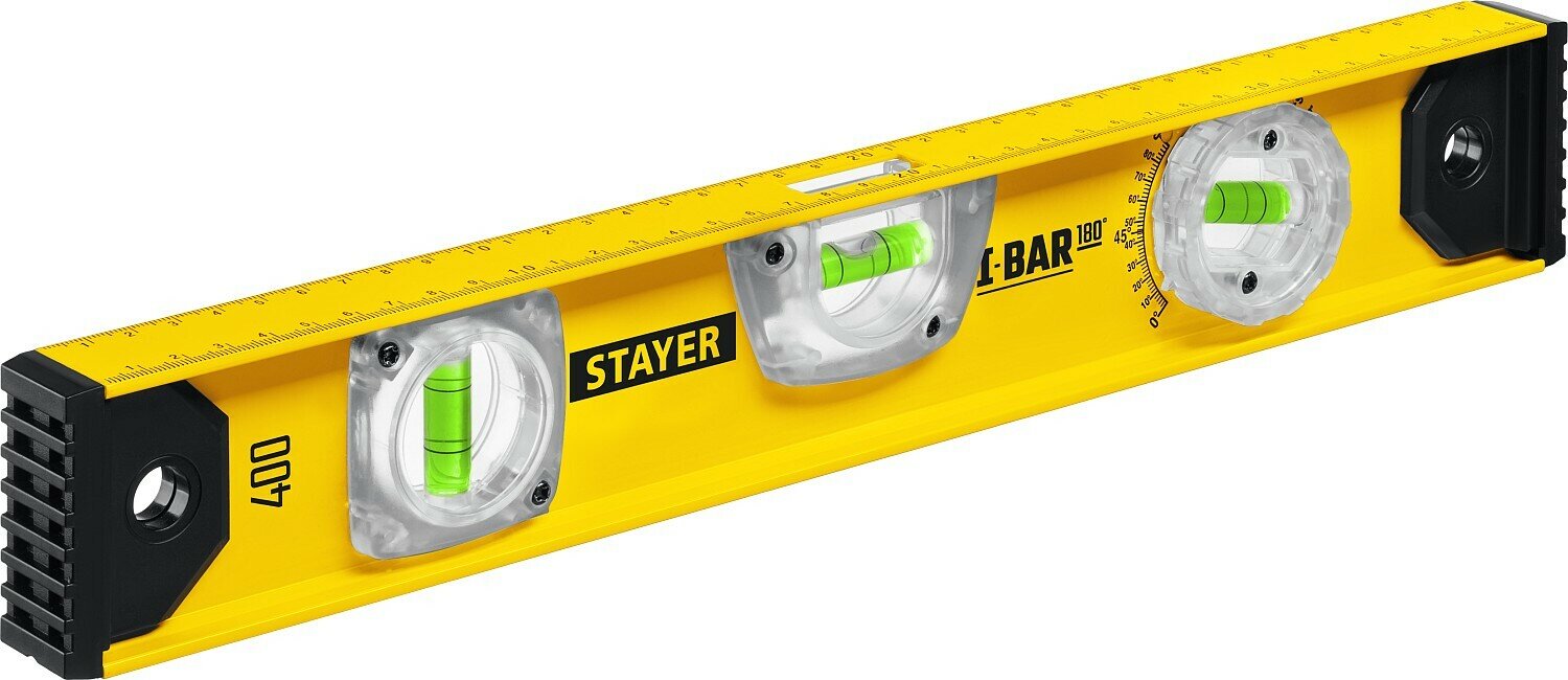 STAYER I-Bar 180 , 400 мм, двутавровый, уровень с поворотным глазком (3470-040)