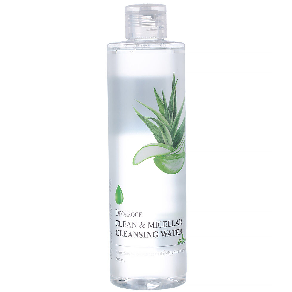 Вода для лица мицеллярная с экстрактом алоэ Deoproce Clean & Micellar Cleansing Water Aloe, 300 мл