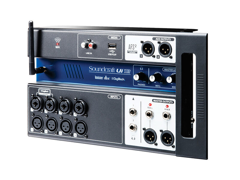 Soundcraft Ui-12 - Рэковый микшер, 4 comboXLR входы mic/line, 4 XLR входы mic