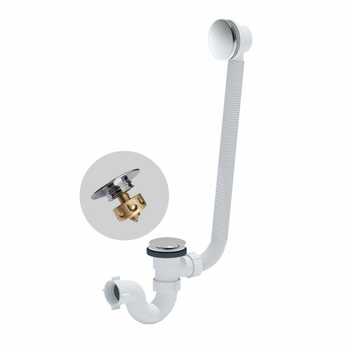 Слив-перелив автомат с сеточкой и сифоном для акриловых ванн 2987₽