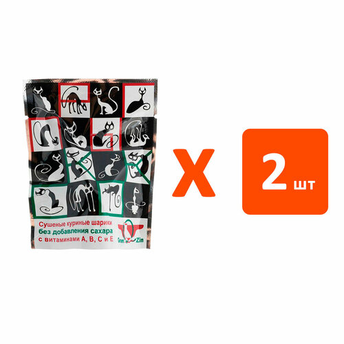 Лакомство Green Qzin Прыг Скок для кошек конфеты витаминные с курицей 10 гр 1 шт х 2 494₽