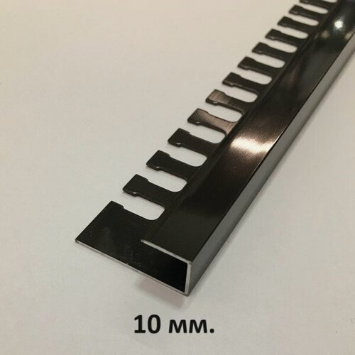 Изображение товара П-образный профиль 10мм. Бронза глянец 2.7м.